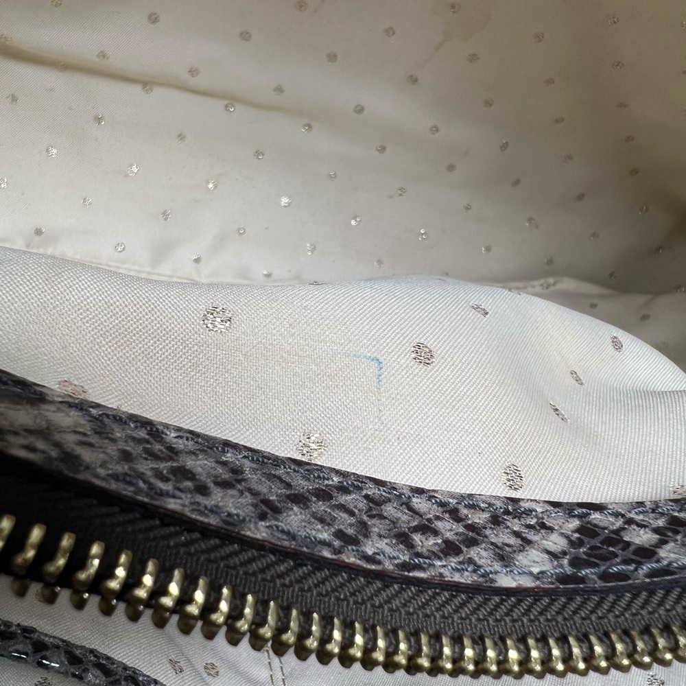 ♠️ Kate Spade Large Satchel Quilted Snakeskin-Embossed Gold-Tone Hardware - Picture 12 of 15